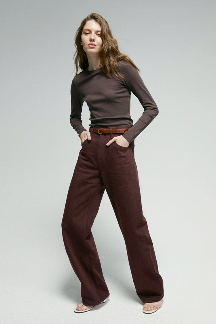Slope High-Rise Wide-Leg Jeans