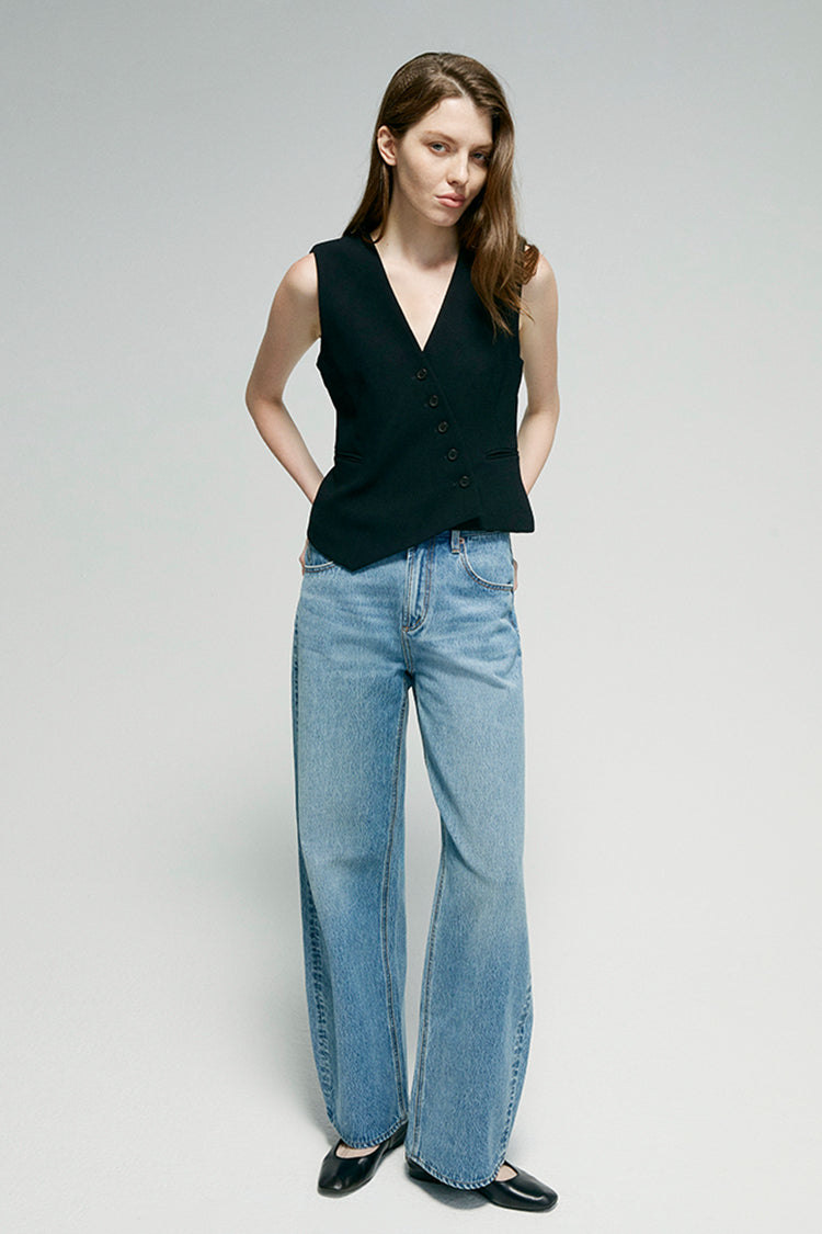 Slope High-Rise Wide-Leg Jeans
