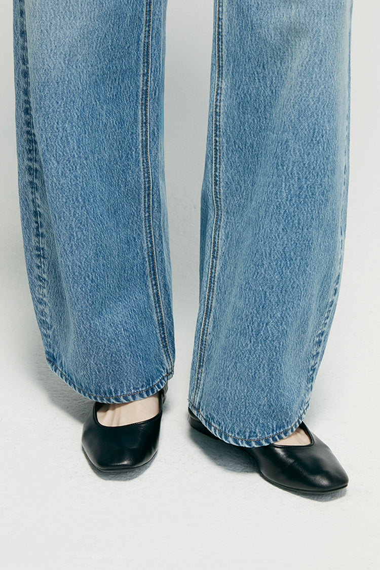 Slope High-Rise Wide-Leg Jeans