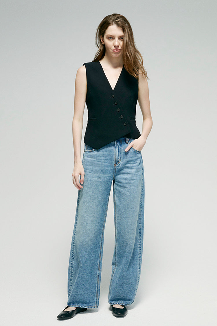 Slope High-Rise Wide-Leg Jeans