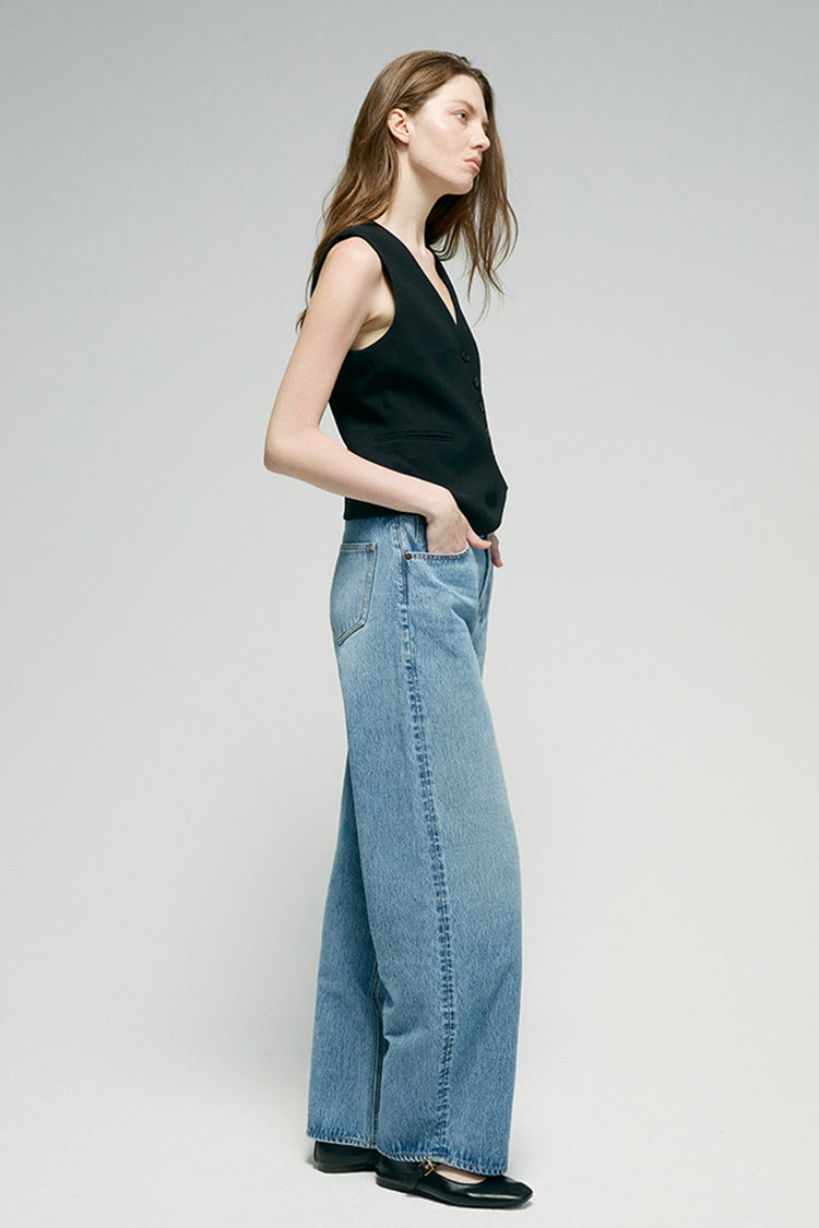 Slope High-Rise Wide-Leg Jeans