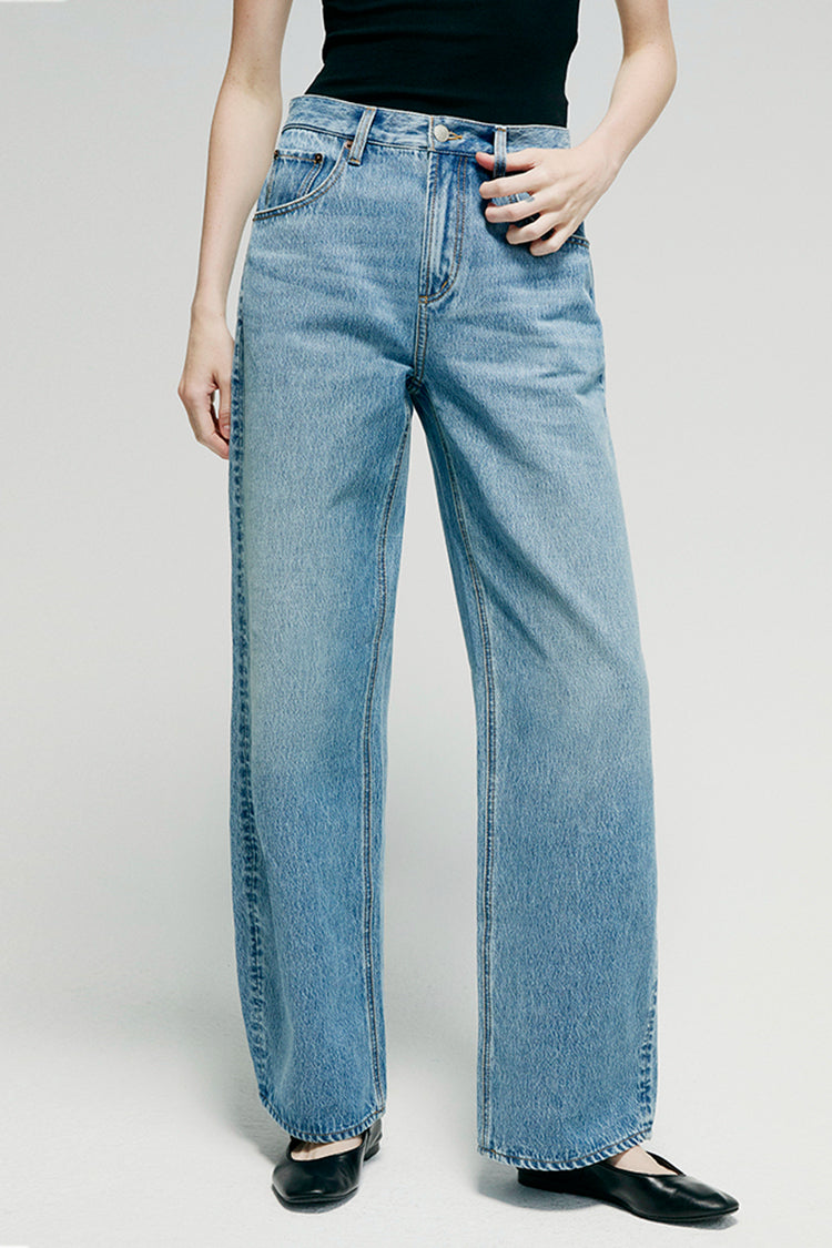 Slope High-Rise Wide-Leg Jeans