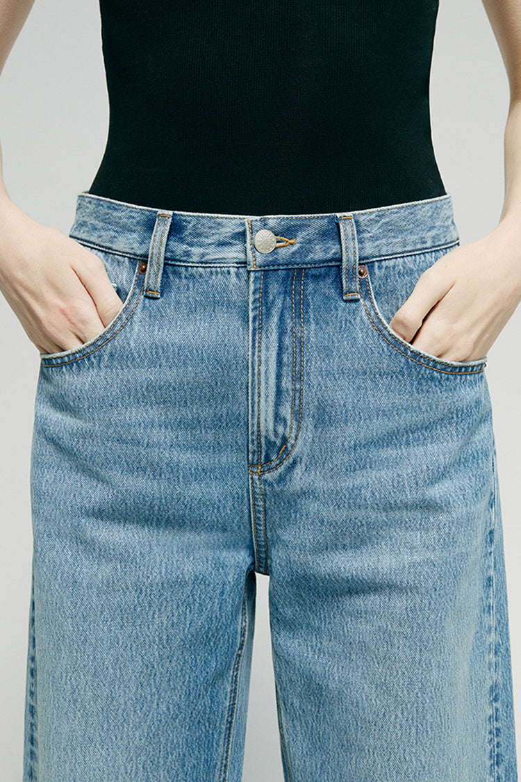 Slope High-Rise Wide-Leg Jeans