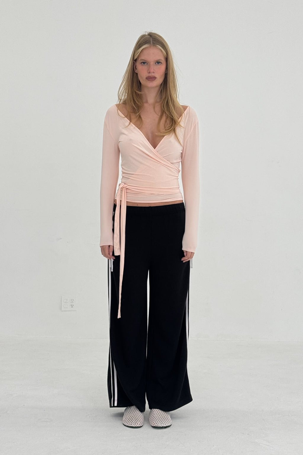 BOW JOGGER IN JERSEY BLACK