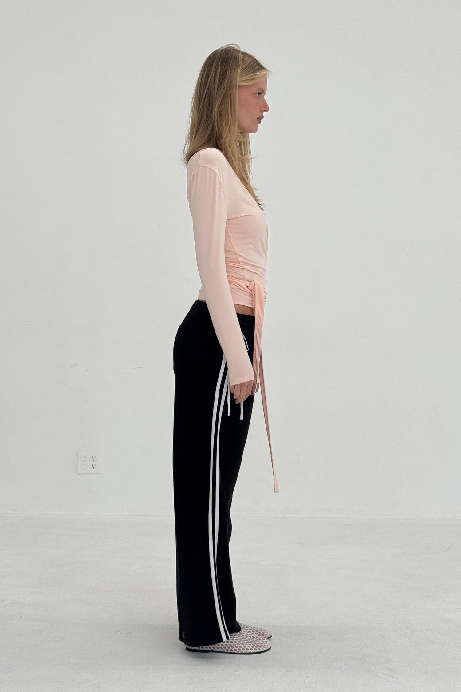 BOW JOGGER IN JERSEY BLACK