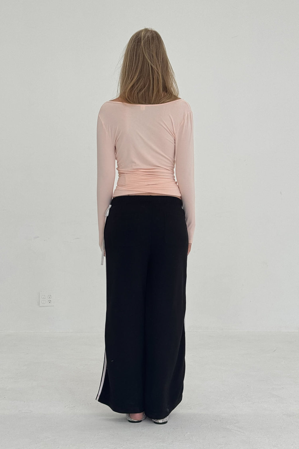 BOW JOGGER IN JERSEY BLACK