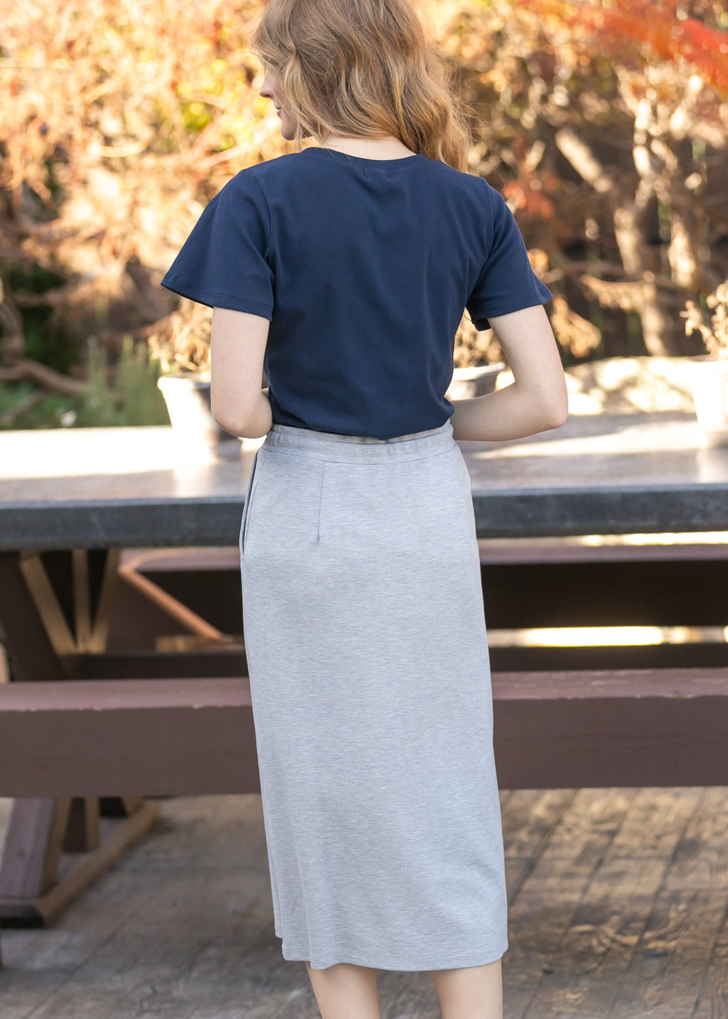 Essential Navy Flutter Sleeve Top