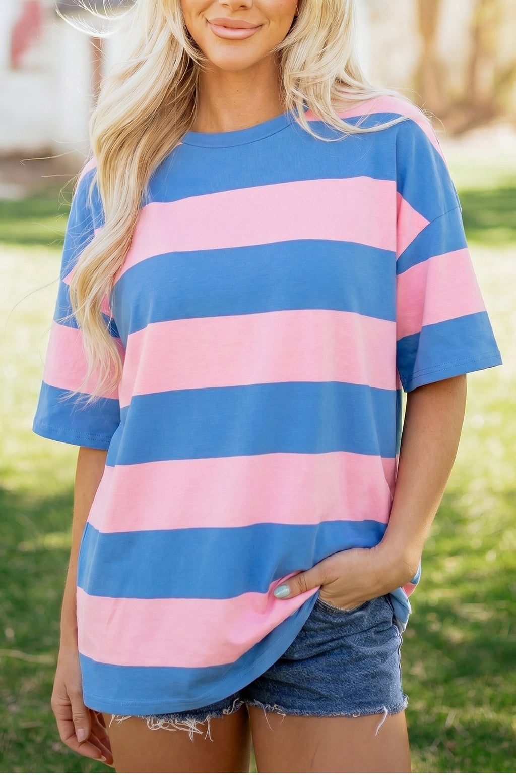 Royalty Block Oversize Tunic Tee